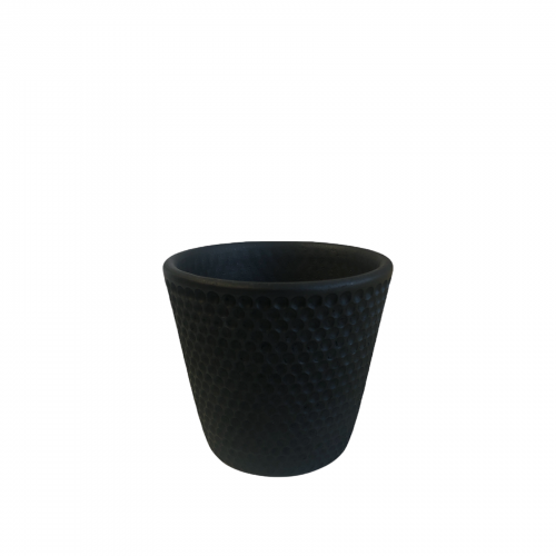 Juodosios keramikos puodelis