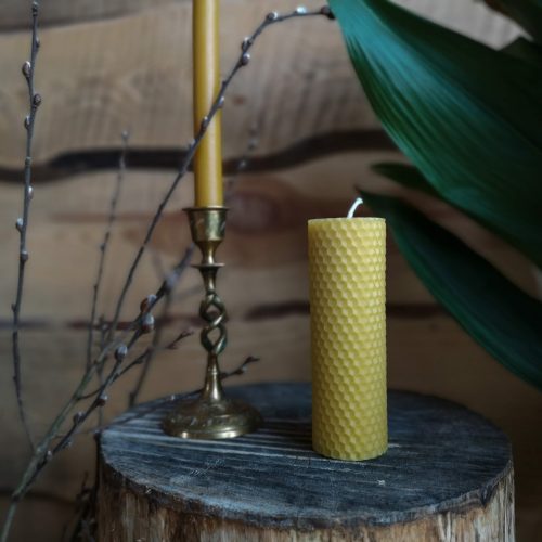 Bičių vaško žvakė “Korio plokštelė”